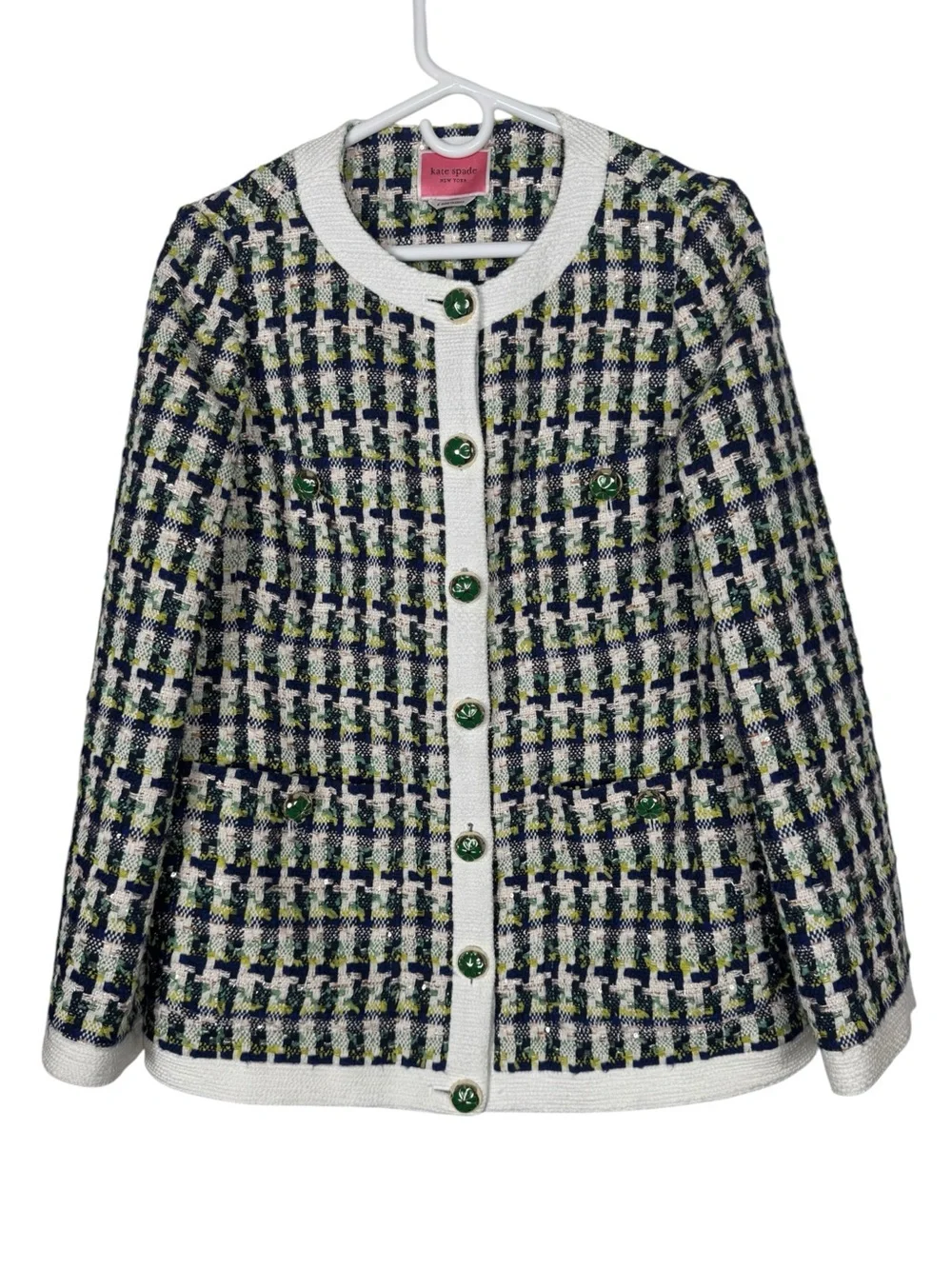 Kate Spade Juniper Pop Tweed Topper, Size 4